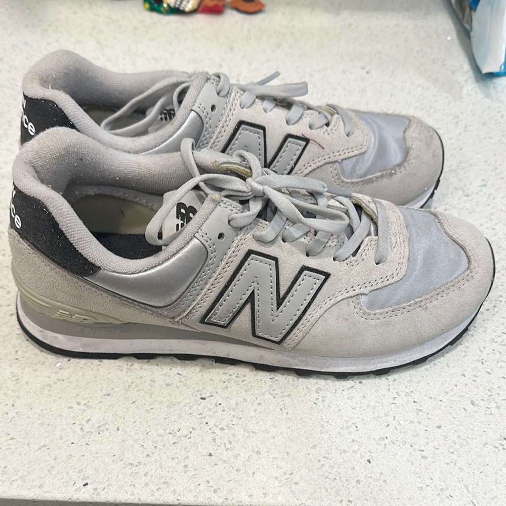 New Balance Light Gray Athletic Shoes